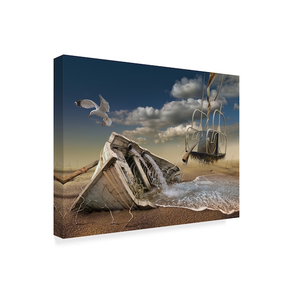 Radoslav Penchev 'Spilling Boat' Canvas Art,24x32